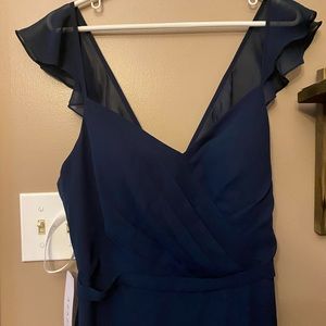 Azazie Navy Blue Emily Dress